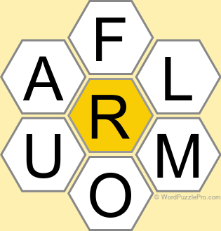 Spelling Bee "Hive" Board for October 30, 2025