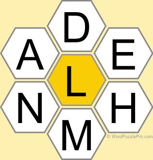 Spelling Bee "Hive" Board for November 1, 2025