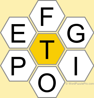 Spelling Bee "Hive" Board for November 2, 2025