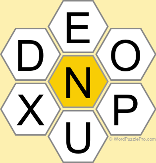 Spelling Bee "Hive" Board for November 3, 2025 Spelling Bee "Hive" Board for November 3, 2025