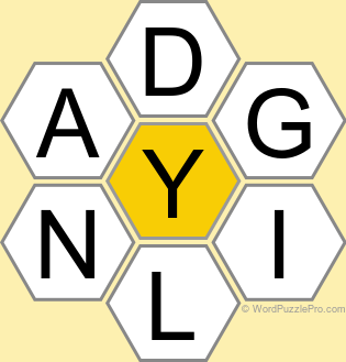 Spelling Bee "Hive" Board for November 11, 2025