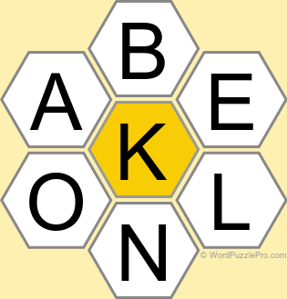 Spelling Bee "Hive" Board for November 14, 2025 Spelling Bee "Hive" Board for November 14, 2025