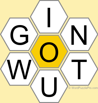 Spelling Bee "Hive" Board for November 22, 2025