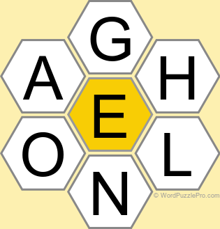 Spelling Bee "Hive" Board for November 25, 2025