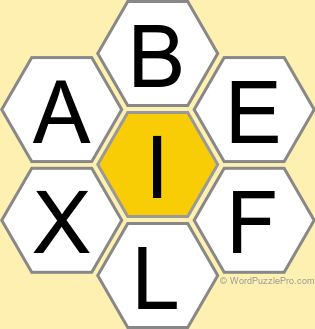 Spelling Bee "Hive" Board for November 26, 2025