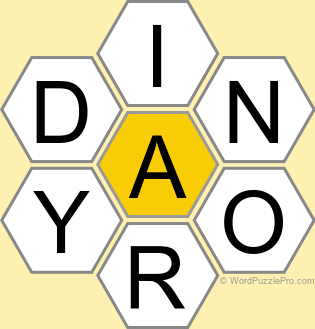 Spelling Bee "Hive" Board for November 28, 2025