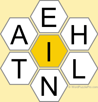 Spelling Bee "Hive" Board for November 29, 2025