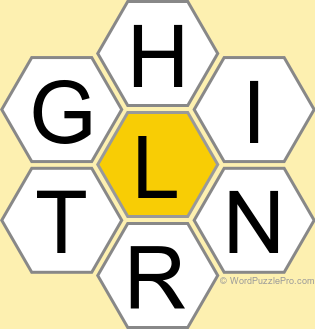 Spelling Bee "Hive" Board for December 7, 2025