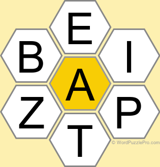 Spelling Bee "Hive" Board for December 8, 2025