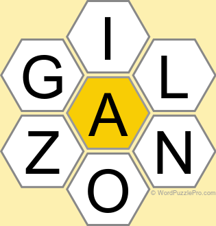 Spelling Bee "Hive" Board for December 12, 2025