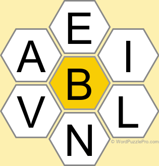 Spelling Bee "Hive" Board for December 14, 2025
