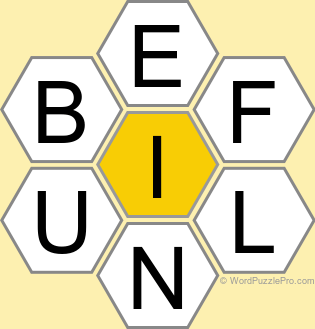 Spelling Bee "Hive" Board for December 18, 2025 Spelling Bee "Hive" Board for December 18, 2025