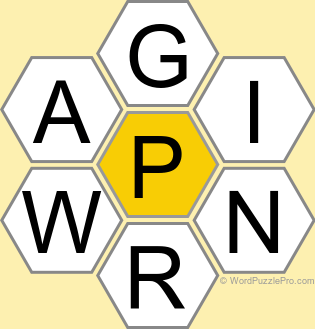 Spelling Bee "Hive" Board for December 24, 2025