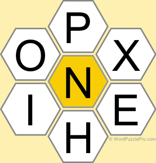 Spelling Bee "Hive" Board for December 25, 2025