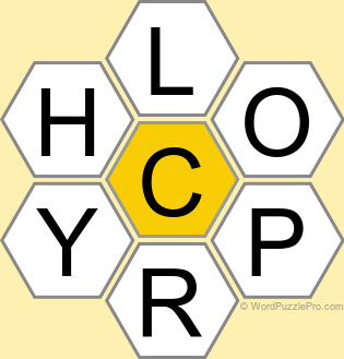 Spelling Bee "Hive" Board for December 28, 2025