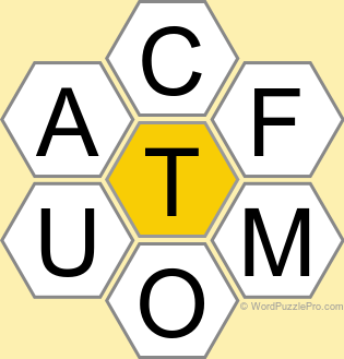 Spelling Bee "Hive" Board for December 31, 2025