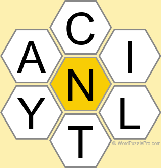 Spelling Bee "Hive" Board for January 1, 2026