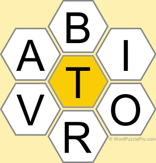 Spelling Bee "Hive" Board for January 6, 2026