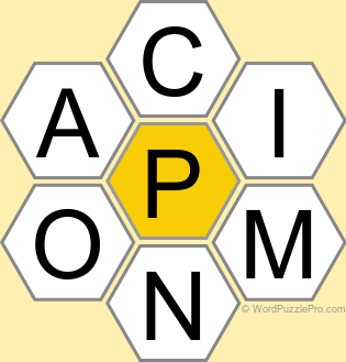 Spelling Bee "Hive" Board for January 11, 2026