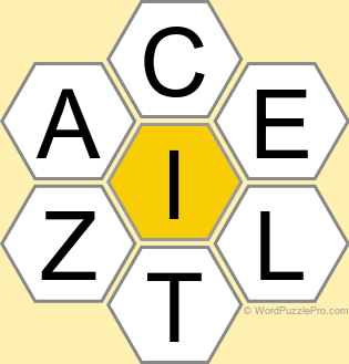 Spelling Bee "Hive" Board for January 12, 2026