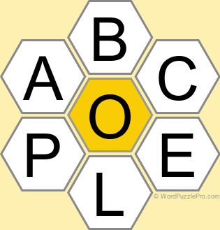 Spelling Bee "Hive" Board for January 14, 2026