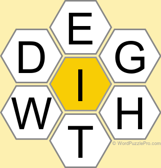 Spelling Bee "Hive" Board for January 15, 2026