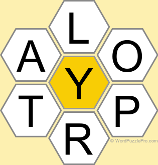 Spelling Bee "Hive" Board for January 17, 2026