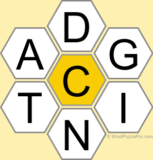 Spelling Bee "Hive" Board for January 18, 2026