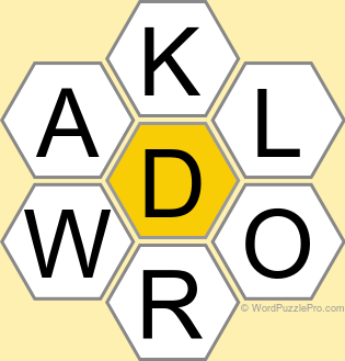 Spelling Bee "Hive" Board for January 19, 2026