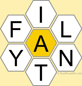 Spelling Bee "Hive" Board for January 20, 2026