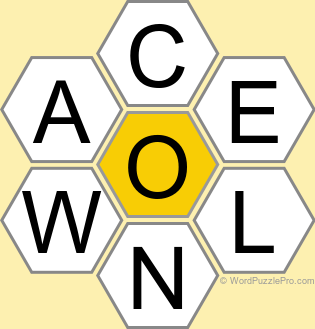 Spelling Bee "Hive" Board for January 21, 2026