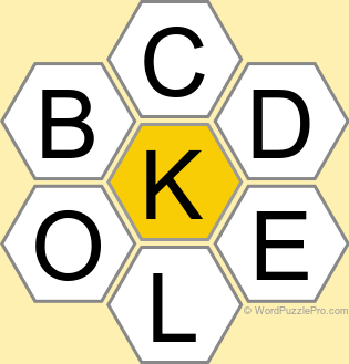 Spelling Bee "Hive" Board for January 23, 2026