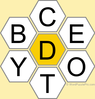 Spelling Bee "Hive" Board for January 26, 2026