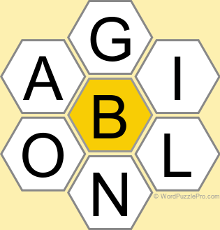 Spelling Bee "Hive" Board for February 1, 2026