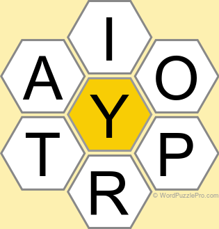 Spelling Bee "Hive" Board for February 7, 2026