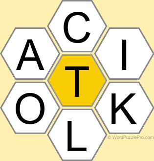 Spelling Bee "Hive" Board for February 9, 2026