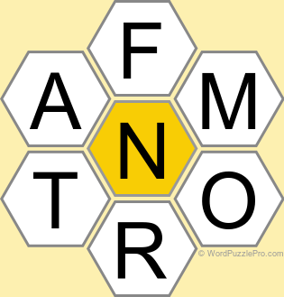 Spelling Bee "Hive" Board for February 12, 2026