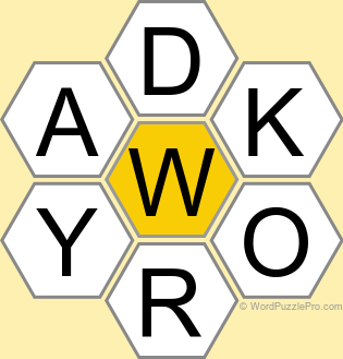 Spelling Bee "Hive" Board for February 25, 2026