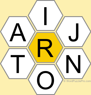 Spelling Bee "Hive" Board for March 18, 2026