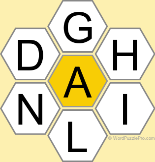 Spelling Bee "Hive" Board for March 22, 2026