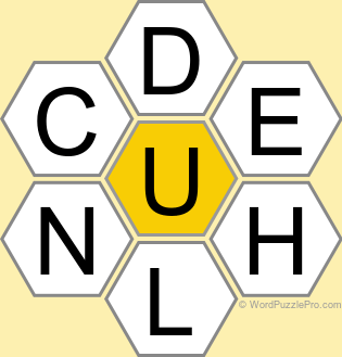 Spelling Bee "Hive" Board for March 23, 2026 Spelling Bee "Hive" Board for March 23, 2026