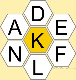 Spelling Bee "Hive" Board for April 3, 2026