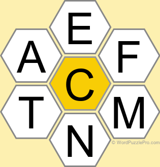 Spelling Bee "Hive" Board for April 9, 2026