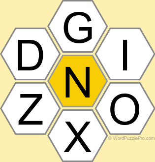 Spelling Bee "Hive" Board for April 10, 2026