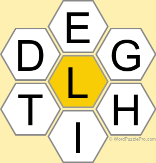 Spelling Bee "Hive" Board for April 11, 2026 Spelling Bee "Hive" Board for April 11, 2026