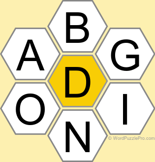 Spelling Bee "Hive" Board for April 24, 2026