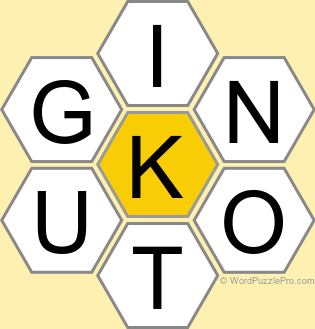 Spelling Bee "Hive" Board for May 24, 2026