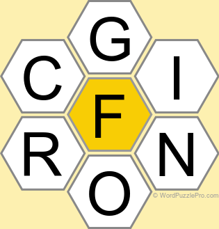 Spelling Bee "Hive" Board for June 5, 2026