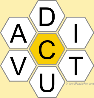 Spelling Bee "Hive" Board for June 7, 2026 Spelling Bee "Hive" Board for June 7, 2026