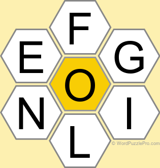 Spelling Bee "Hive" Board for June 9, 2026 Spelling Bee "Hive" Board for June 9, 2026